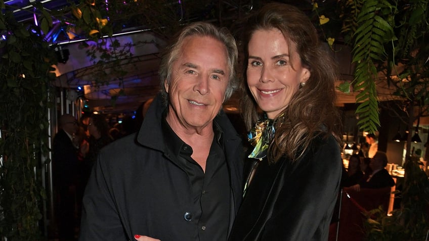 Don Johnson and Kelley Phleger at a "Knives Out" event.