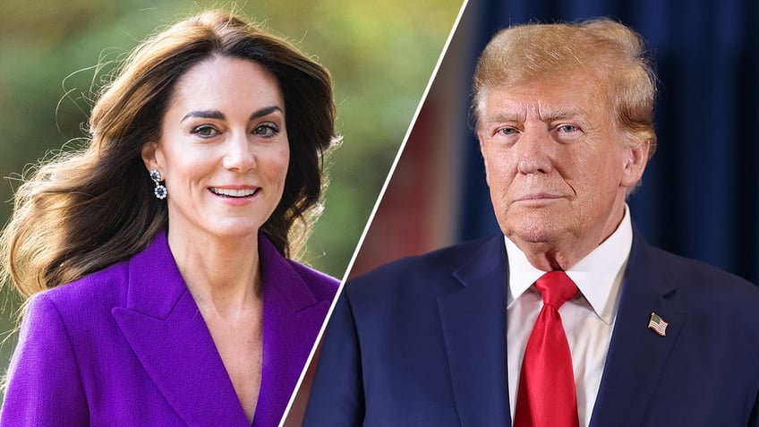 Princess Kate in a side by side photo with Donald Trump