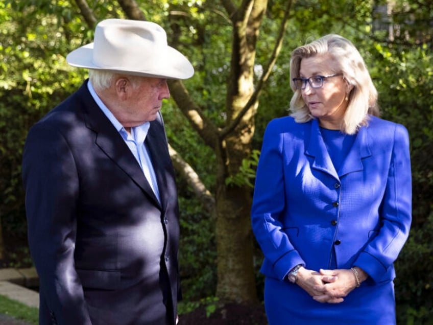 MCLEAN, VA - MAY 12: Congresswoman Liz Cheney with her dad former Vice President Dick Chen