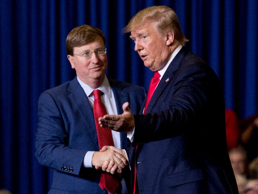 donald trump holds tele rallies for daniel cameron in kentucky tate reeves in mississippi as tuesday governor elections loom