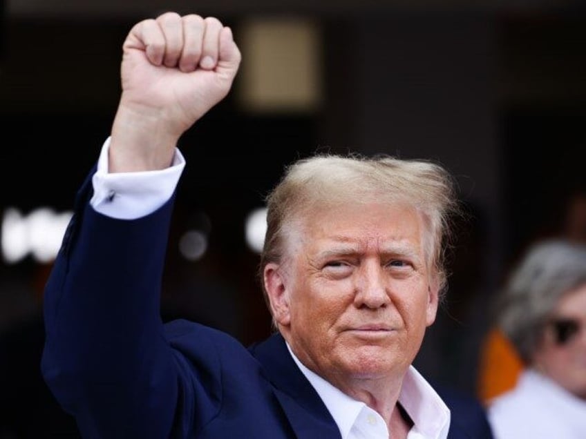 Donald Trump, 45th President of the United States, before the Formula 1 Miami Grand Prix a