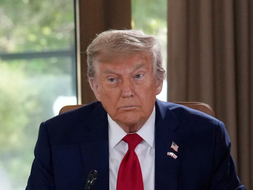 President Donald Trump, right, and Canada's Prime Minister Mark Carney participate in