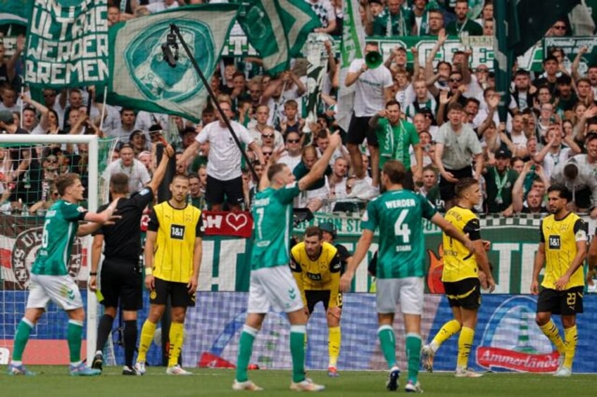 Dortmund defender Nico Schlotterbeck was shown a red card during Saturday's scoreless draw