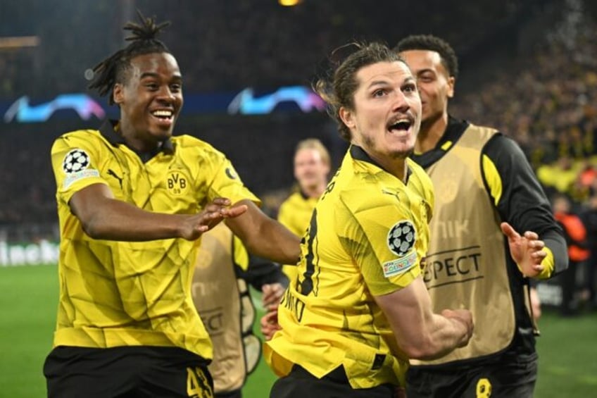 Marcel Sabitzer scored the winner as Borussia Dortmund reached the Champions League semi-f