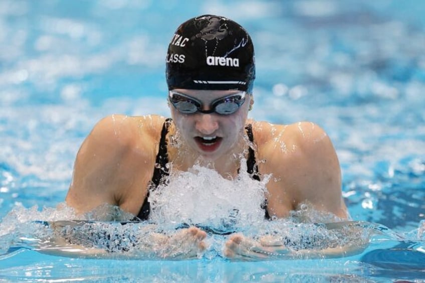 Kate Douglass set an American record in winning the women's 200m breaststroke at the Pro Swim series meeting in Knoxville, Tennessee