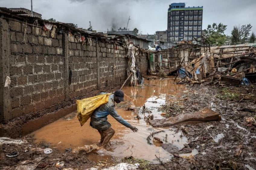Many parts of Kenya have been hit by floods that have destroyed homes and engulfed roads a