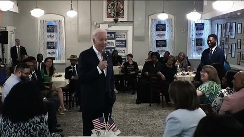 dozens of people show up to biden campaign event