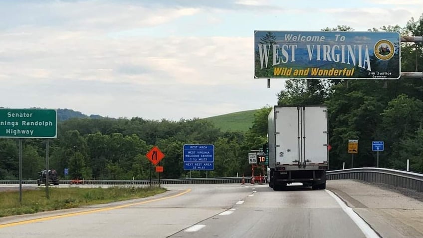 West Virginia welcome sign