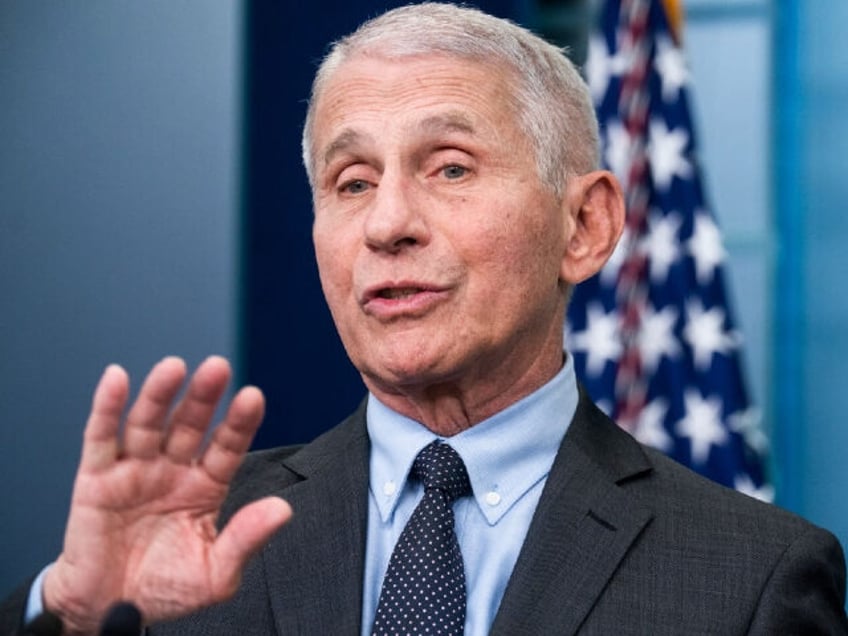 UNITED STATES - NOVEMBER 22: Dr. Anthony Fauci, director of the National Institute of Allergy and Infectious Diseases, speaks about the coronavirus during the White House press briefing on Tuesday, November 22, 2022. Dr. Ashish Jha, White House COVID-19 Response Coordinator, also spoke. (Tom Williams/CQ-Roll Call, Inc via Getty Images)