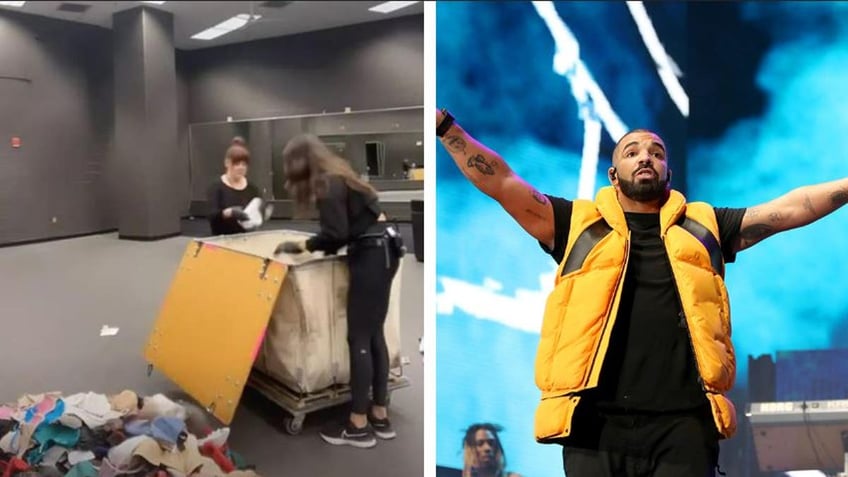 drake flaunts collection of bras thrown on stage during his its all a blur tour