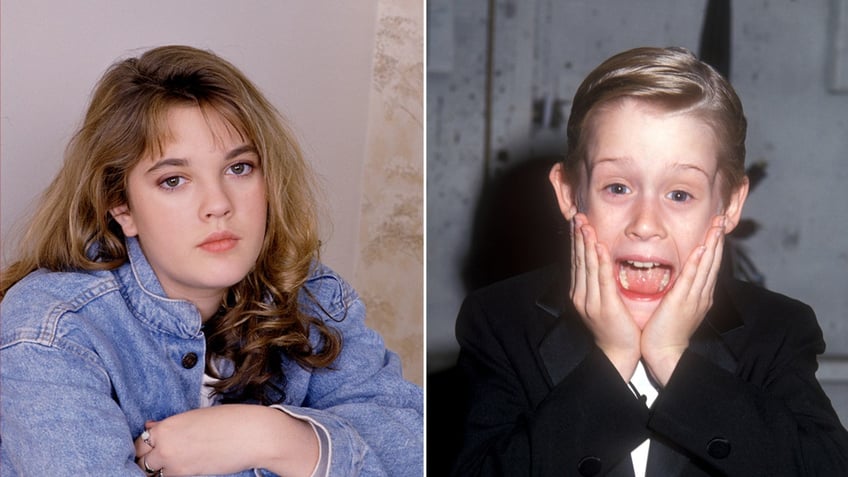 Drew Barrymore and Macaulay Culkin side by side