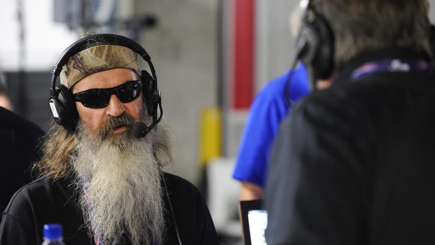 Phil Robertson with headphones on