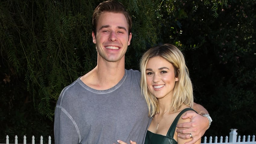 Sadie Robertson and Christian Huff at a Hallmark event