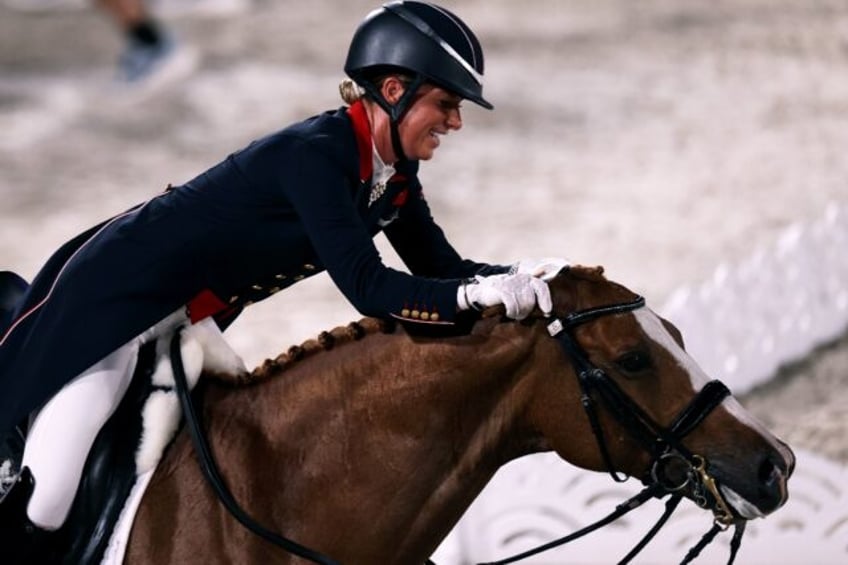 Britain's Charlotte Dujardin in action at the Tokyo Olympics