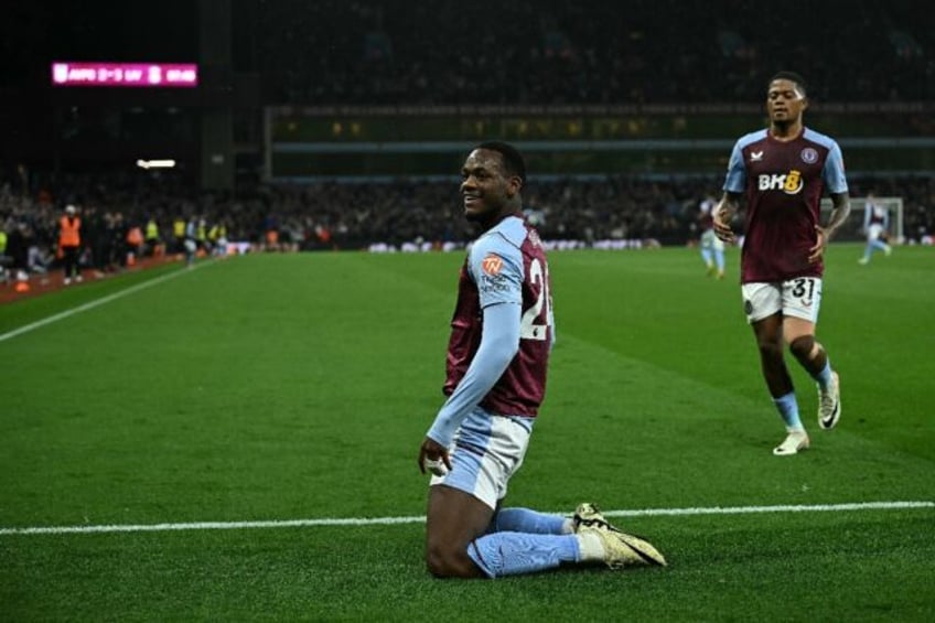 Jhon Duran (left) struck twice in Aston Villa's 3-3 draw against Liverpool