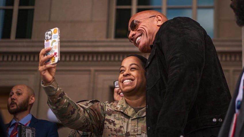 dwayne the rock johnson visits capitol hill to help boost military recruitment