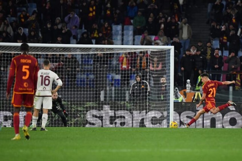 Roma's Argentine forward Paulo Dybala opened with a penalty before completing a hat-trick