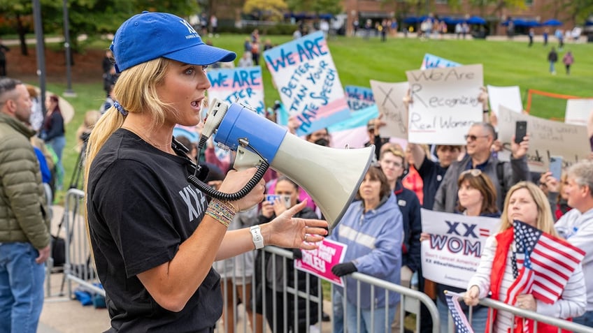 dylan mulvaney speaks on gender equity at penn state following riley gaines event cancelation claim