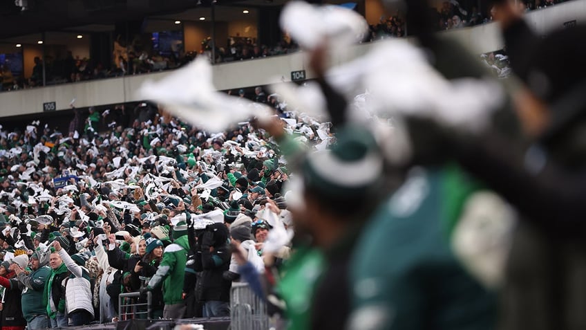 Philadelphia Eagles fans at a playoff game