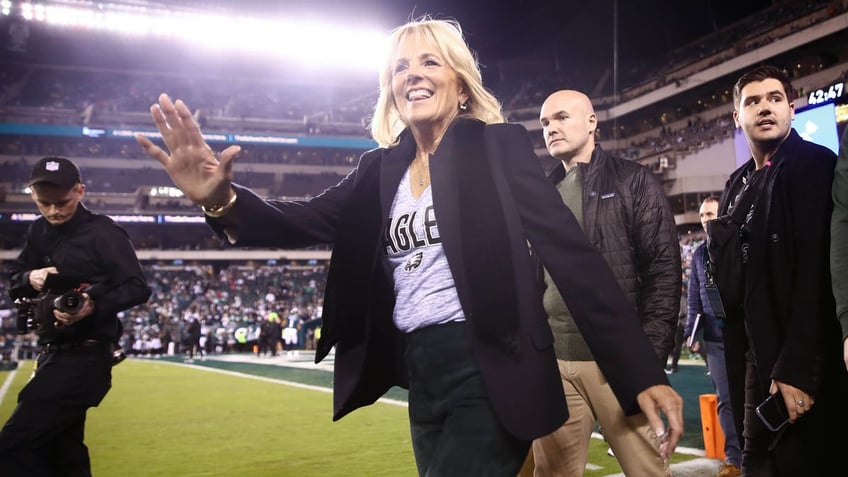 Jill Biden at Eagles game