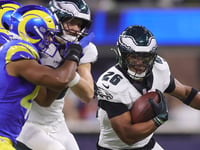 Eagles' Saquon Barkley sets franchise single-game rushing record in statement win over Rams