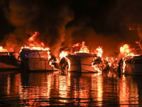 Early morning fire in Croatia destroys 22 boats at marina