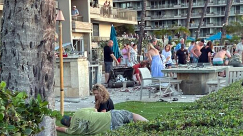 Maui grill area explosion scene