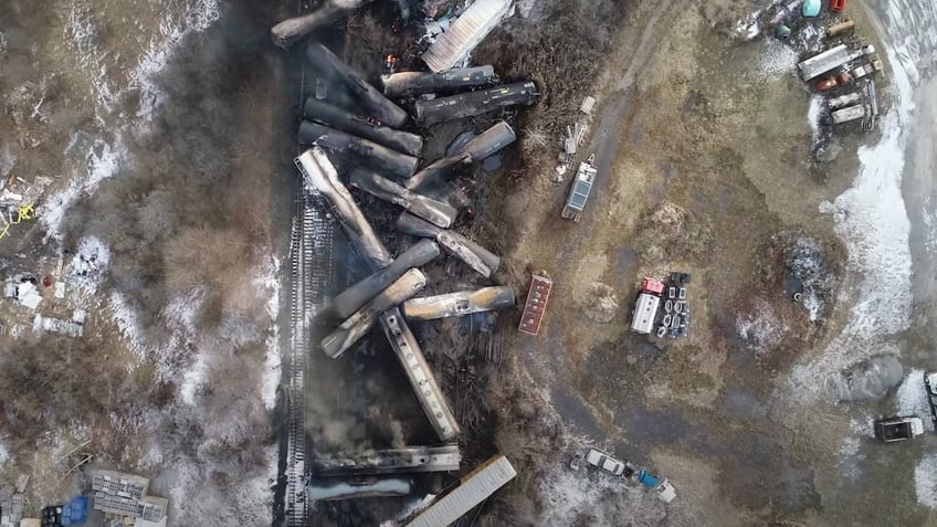 The train derailment in East Palestine