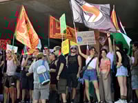 ‘Eat the Rich’ Protesters Rally Against Jeff Bezos’ Venice Wedding