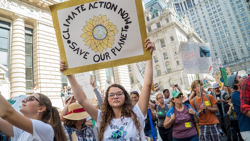 Students protest for the climate in NYC