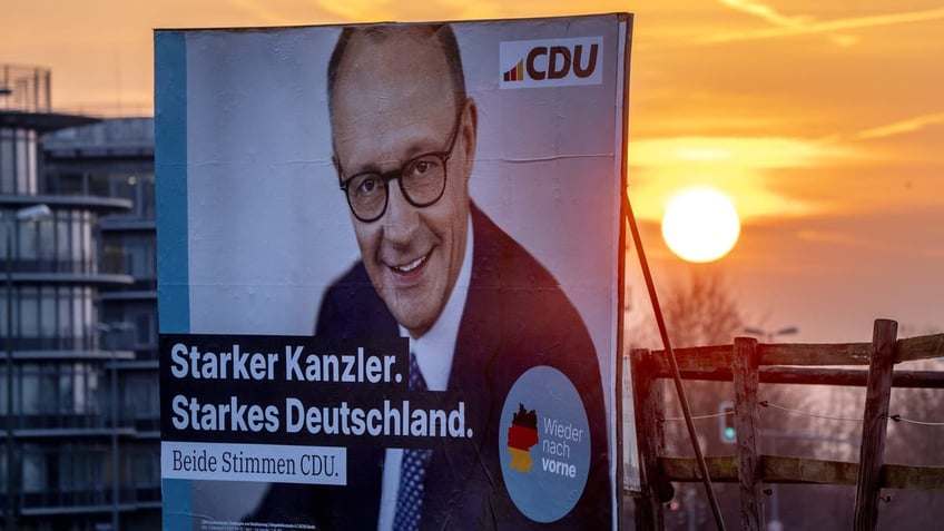 Friedrich Merz election poster in Germany