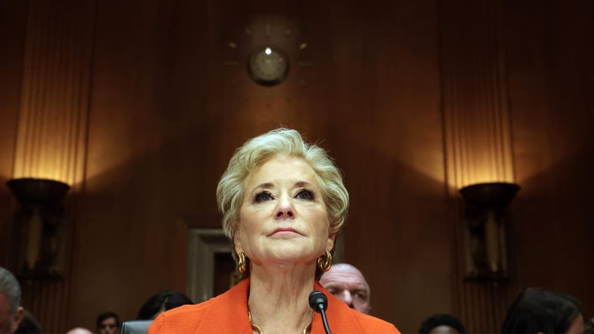 Linda McMahon at Senate confirmation hearing