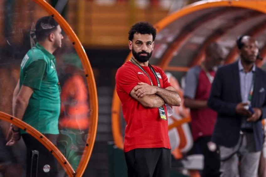 Mohamed Salah attended Monday's game between Egypt and Cape Verde in Abidjan