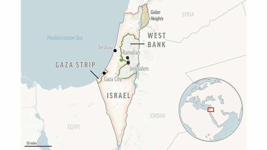 Locator map of Israel
