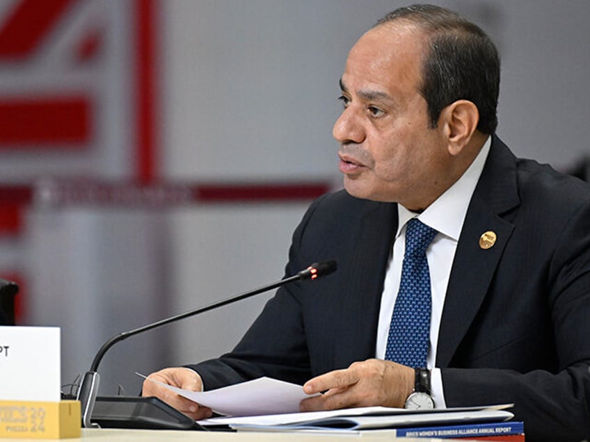 Egyptian President Abdel Fattah el-Sisi speaks at BRICS Summit extended format session in