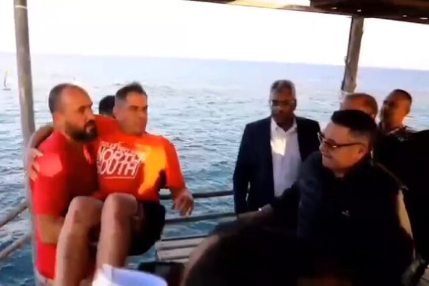 Egyptian authorities released a video of tourists who were rescued from the capsized dive