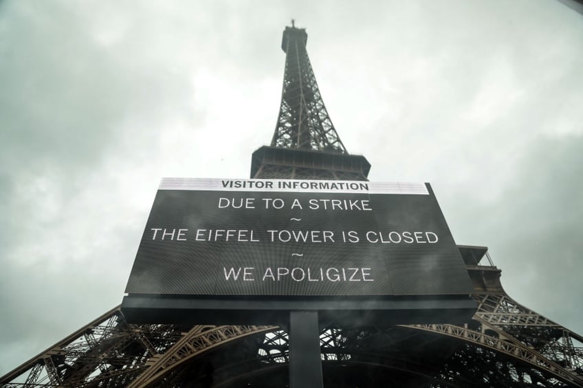 eiffel tower reopens to tourists after six days of strikes