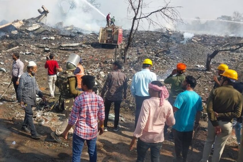 Images from the factory site showed a wasteland of blackened and smoking rubble