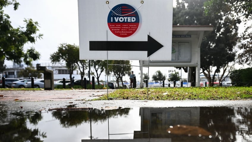 California voter sign