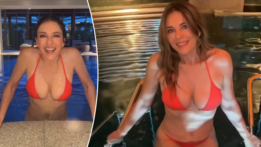 elizabeth hurley 58 shows off age defying figure while swimming on vacation in thailand