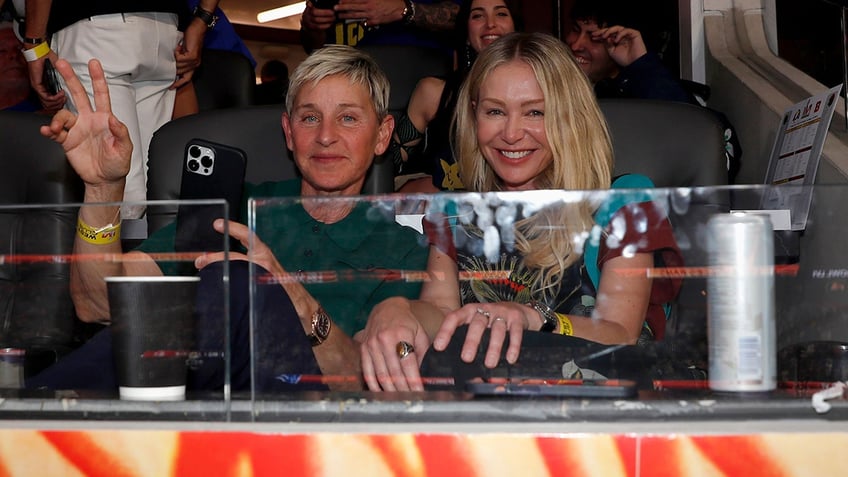 Ellen and Portia attend the 2022 Super Bowl