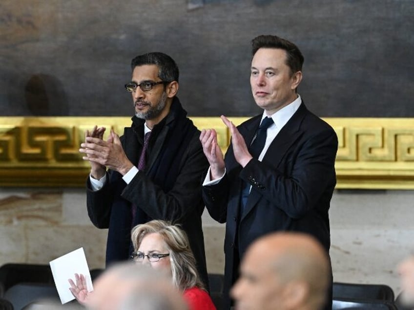 Elon Musk and Google's Sundar Pichai