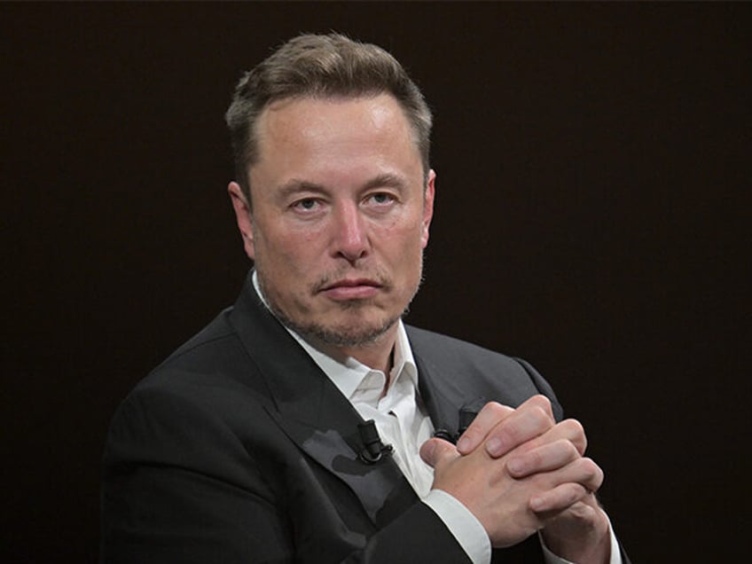 SpaceX, Twitter and electric car maker Tesla CEO Elon Musk looks on as he speaks during his visit at the Vivatech technology startups and innovation fair at the Porte de Versailles exhibition center in Paris, on June 16, 2023. (Photo by Alain JOCARD/AFP)