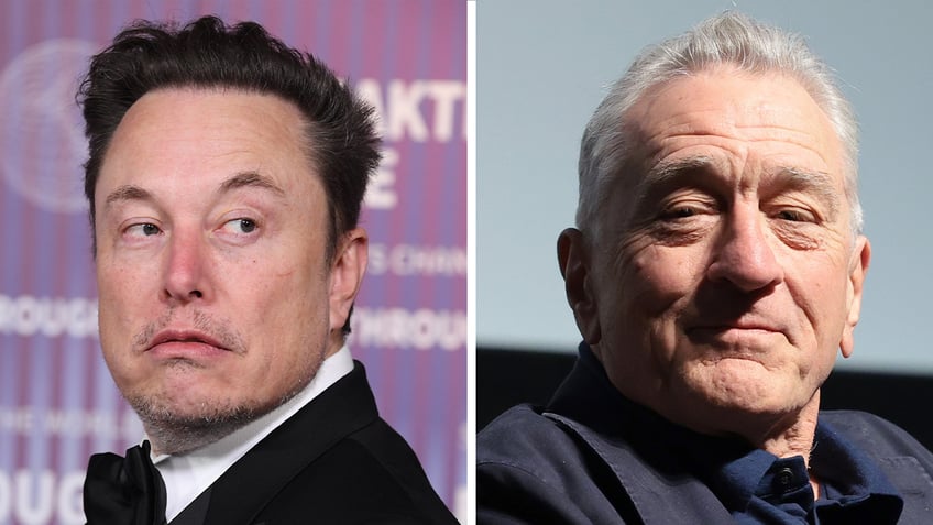 Pic of Elon Musk and pic of Robert De Niro