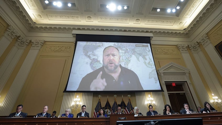 Alex Jones video during Jan. 6 House committee meeting