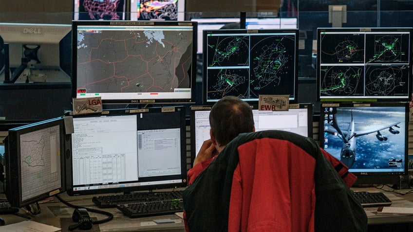 Computers at air traffic control center