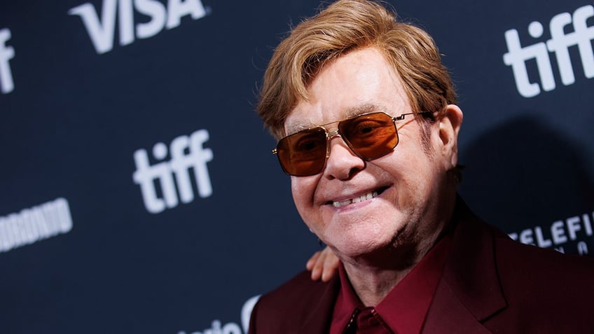 Elton John on the red carpet at the Toronto International Film Festival.