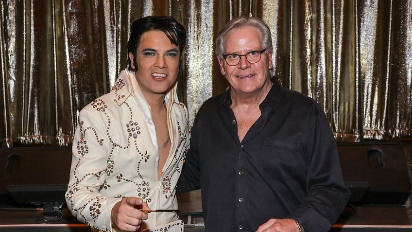 David Stanley with an Elvis impersonator