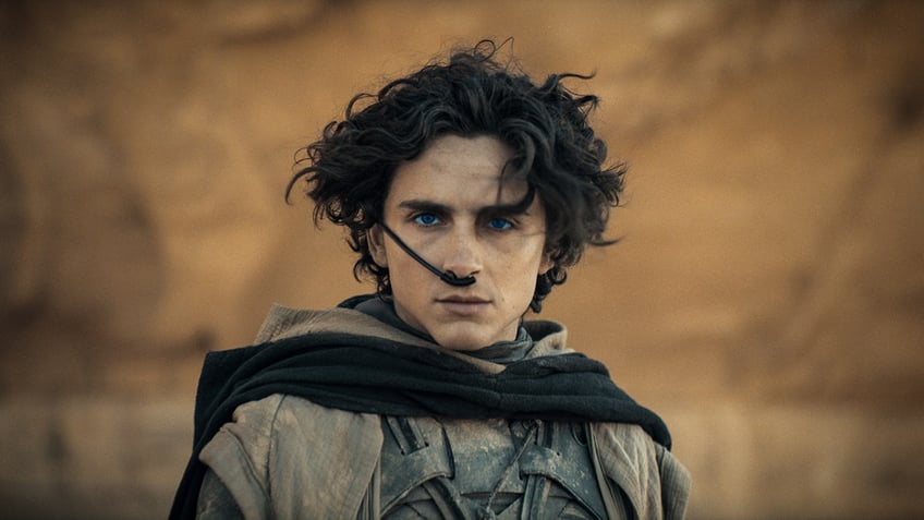 Timothee Chalamet in character as Paul Atreides