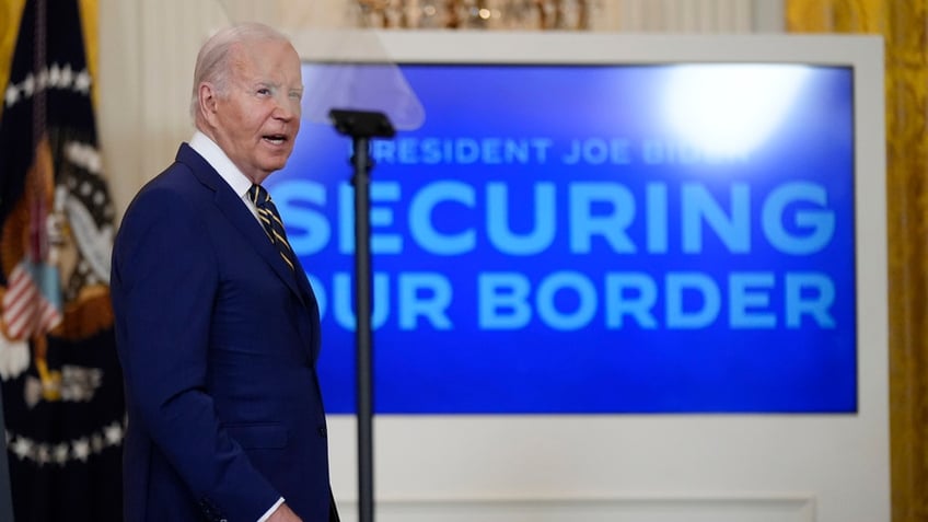 President Biden walks off after speaking about an executive order at the White House on June 4, 2024.